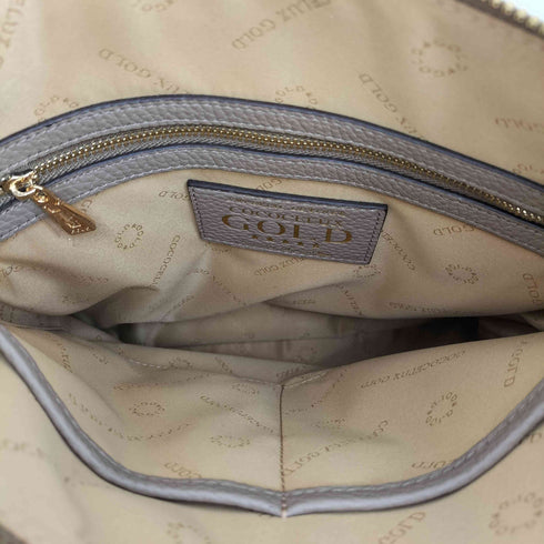 COCOCELUX GOLD レザーショルダーバッグ レディース