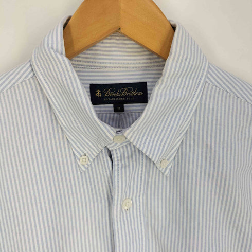 ブルックスブラザーズ BROOKS BROTHERS ロゴ刺繍 ボタンダウン ストライプシャツ メンズ import:M