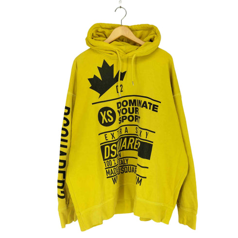ディースクエアード DSQUARED2 21SS ロゴプリントプルオーバーパーカー メンズ XL
