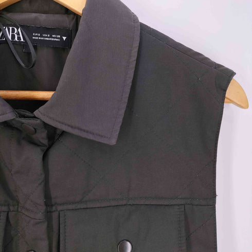 ザラ ZARA QUILTED CROPPED VEST キルティングクロップドベスト レディース import:S