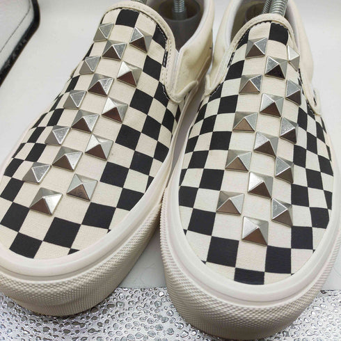 バンズ VANS CLASSIC SLIP-ON 98 DX スタッズ チェック スリッポン メンズ JPN:26.5