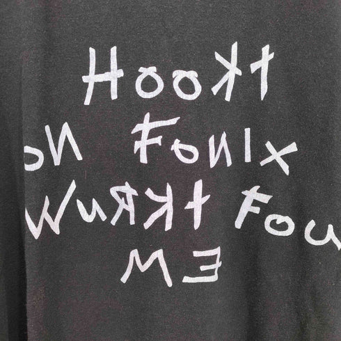 90S メッセージプリントTシャツ 袖裾シングル メンズ