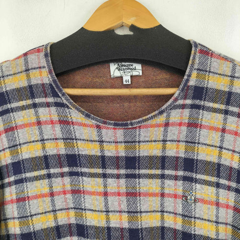 ヴィヴィアンウエストウッドマン Vivienne Westwood MAN オーブ チェックプルオーバーニット メンズ 44