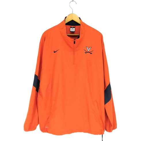 ナイキ NIKE VIRGINIA 両面刺繍ハーフジップナイロンプルオーバー メンズ XL