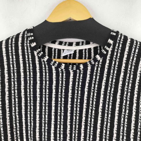 ザラ ZARA T-SHIRT WITH VERTICAL STRIPES メンズ import:L