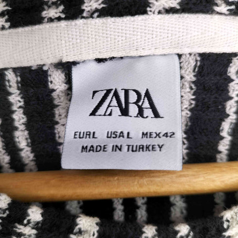 ザラ ZARA T-SHIRT WITH VERTICAL STRIPES メンズ import:L