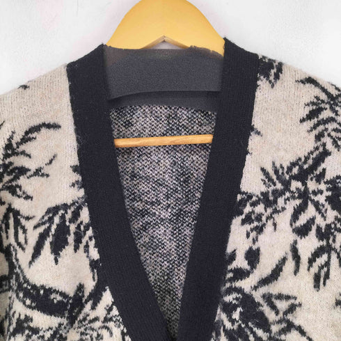 ザラ ZARA 総柄ニットカーディガン メンズ import:L