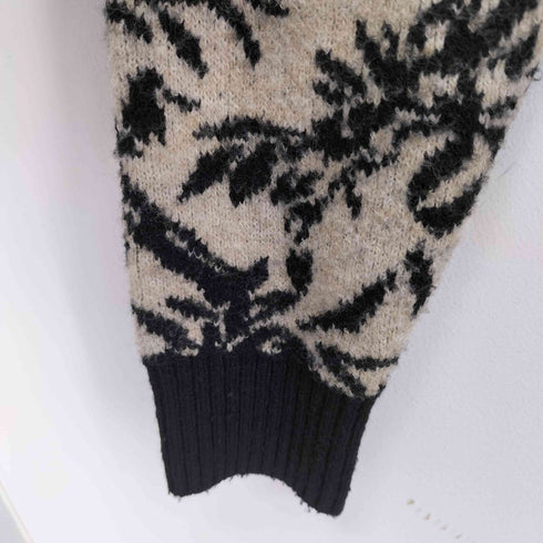 ザラ ZARA 総柄ニットカーディガン メンズ import:L