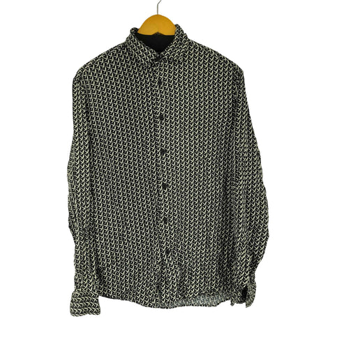 ザラ ZARA 総柄 L/S シャツ メンズ import:S