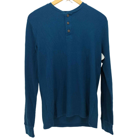 オールドネイビー OLD NAVY LS THERMAL HEN サーマル ロングスリーブヘンリーネックTシャツ メンズ import:M