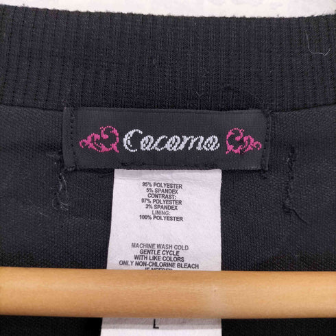 COCOMA 総柄パッチワークジップブルゾン レディース L