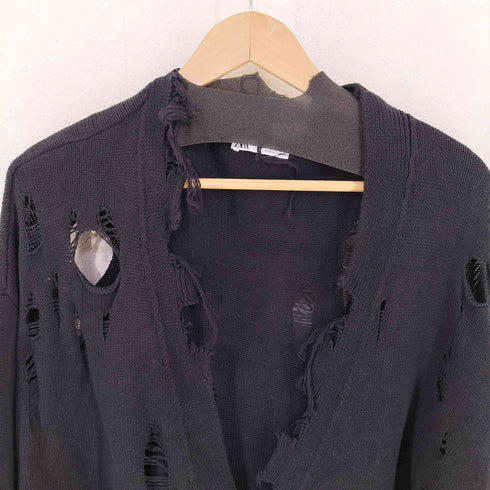 ザラ ZARA ダメージ加工 カーディガン メンズ import:XL