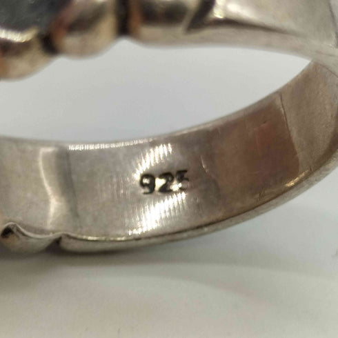 silver925刻印 十字架 フラワー リング レディース