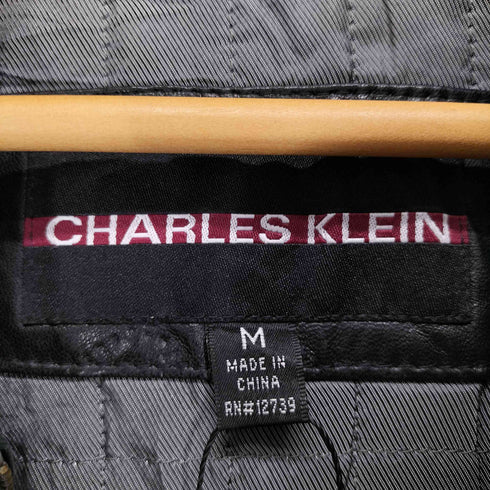 CHARLES KLEIN レザージップアップブルゾン メンズ M