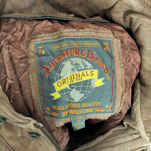 ウィルソン Wilsons Leather ADVENTURE BOUND レザーフライトジャケット メンズ S
