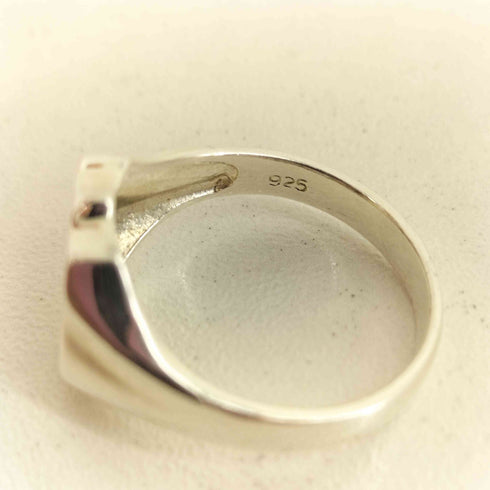 925刻印 エンブレム シグネットリング メンズ 18