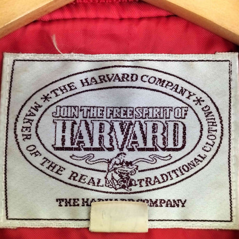 ハーバード HARVARD 90s 刺繍 レザー切替 ベースボール スタジャン メンズ import:L