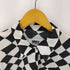 エムエムシックスメゾンマルジェラ MM6 Maison Margiela 22SS OVERSIZED DISTORTED CHESS PRINT LONG SHIRT レディース import:M