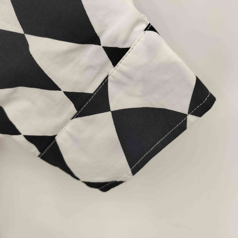 エムエムシックスメゾンマルジェラ MM6 Maison Margiela 22SS OVERSIZED DISTORTED CHESS PRINT LONG SHIRT レディース import:M