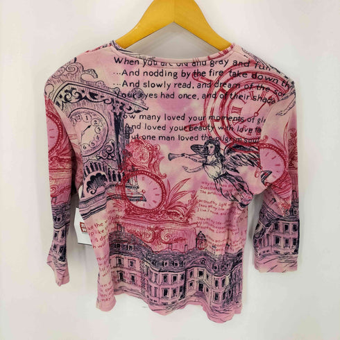 gloria vanderbilt メッセージプリント L/S カットソー Y2K レディース import:M