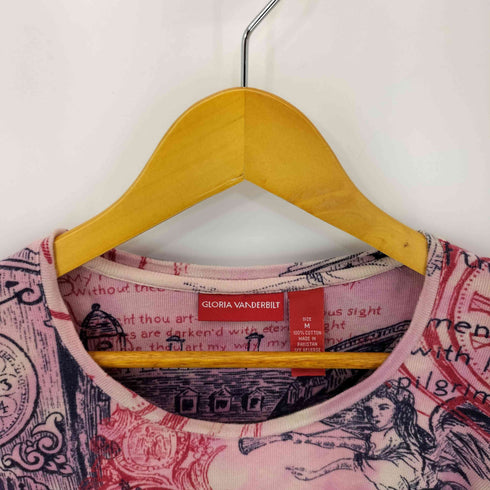 gloria vanderbilt メッセージプリント L/S カットソー Y2K レディース import:M