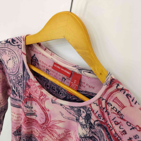 gloria vanderbilt メッセージプリント L/S カットソー Y2K レディース import:M