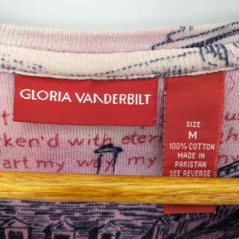 gloria vanderbilt メッセージプリント L/S カットソー Y2K レディース import:M