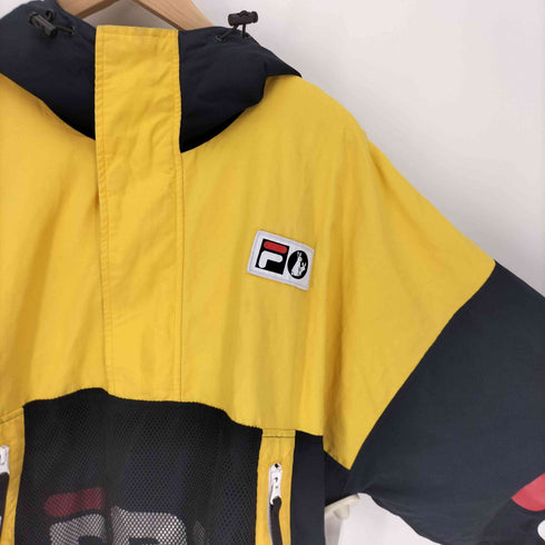 エフアールツー FR2 コラボ 裏地メッシュ ロゴワッペン プリント ハーフジップ アノラック パーカー メンズ JPN:L