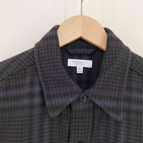 ビューティーアンドユースユナイテッドアローズ BEAUTY & YOUTH UNITED ARROWS ツイル ダークチェック CPO シャツ メンズ JPN:M