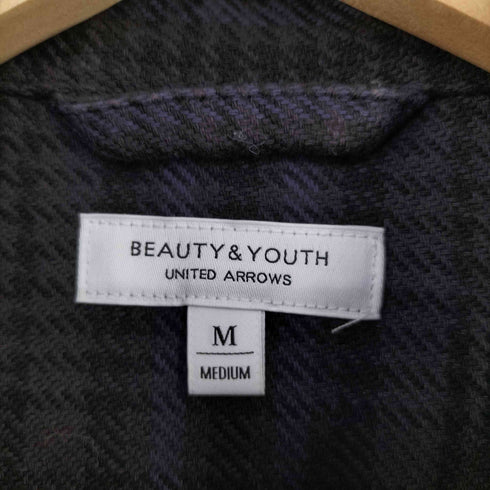 ビューティーアンドユースユナイテッドアローズ BEAUTY & YOUTH UNITED ARROWS ツイル ダークチェック CPO シャツ メンズ JPN:M