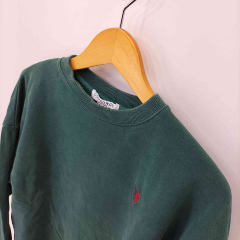 ユーエスポロアッスン U.S.POLO ASSN フロント刺繍クルーネックスウェット メンズ JPN:M