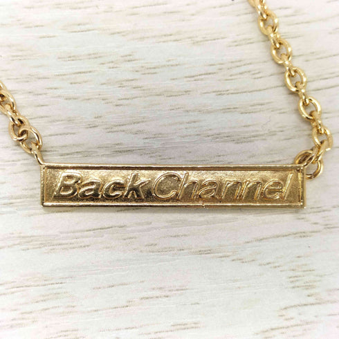 バックチャンネル Back Channel ロゴプレート チェーンネックレス メンズ