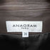 ANAGRAM フランス製 アシメトリ クロップド カウレザー ジャケット メンズ US:36
