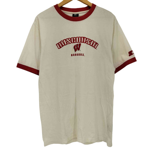 スターター STARTER 90s パキスタン製 カレッジ ウィスコンシン大学 リンガーTシャツ メンズ import:M