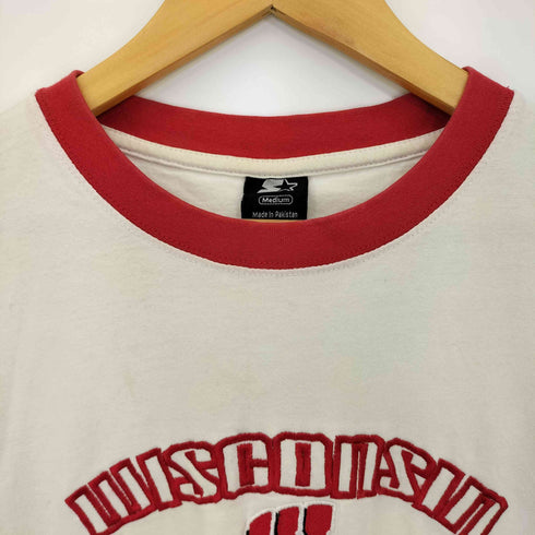 スターター STARTER 90s パキスタン製 カレッジ ウィスコンシン大学 リンガーTシャツ メンズ import:M