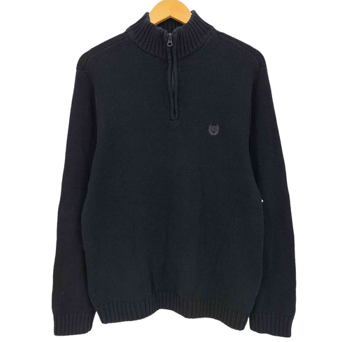 チャップスラルフローレン CHAPS RALPH LAUREN ワンポイント ハーフジップコットンニット メンズ import:S