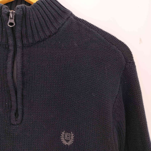 チャップスラルフローレン CHAPS RALPH LAUREN ワンポイント ハーフジップコットンニット メンズ import:S