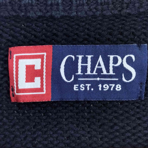 チャップスラルフローレン CHAPS RALPH LAUREN ワンポイント ハーフジップコットンニット メンズ import:S