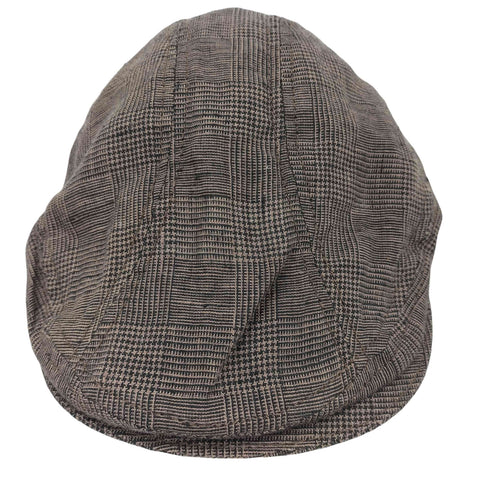 NEW YORK HAT CO 90S USA製 リネン グレンチェック ハンチングキャップ メンズ