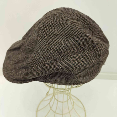 NEW YORK HAT CO 90S USA製 リネン グレンチェック ハンチングキャップ メンズ