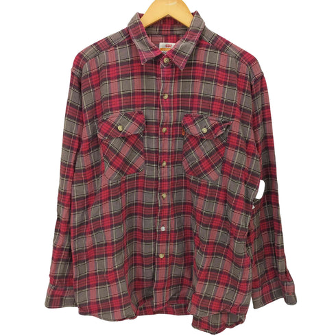 リーバイス Levis 00s ORANGE TAB オレンジタブ フラップポケット チェック柄 ネルシャツ メンズ import:L