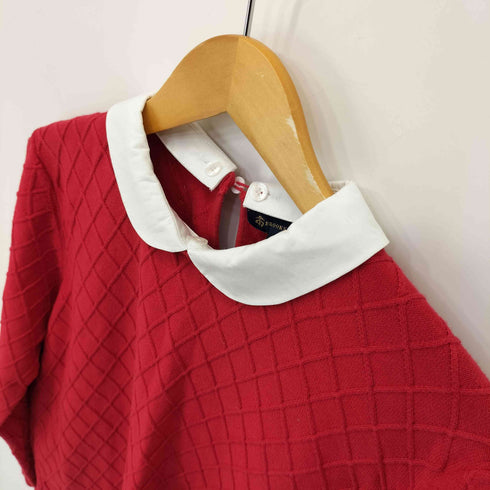 ブルックスブラザーズ BROOKS BROTHERS コットン 格子状 丸襟 ブラウス レディース import:XL