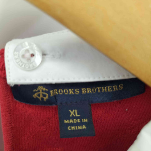 ブルックスブラザーズ BROOKS BROTHERS コットン 格子状 丸襟 ブラウス レディース import:XL