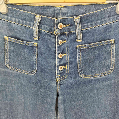 リーバイス Levis 00S 香港製 フロントポケット フレアデニムパンツ レディース 27×33