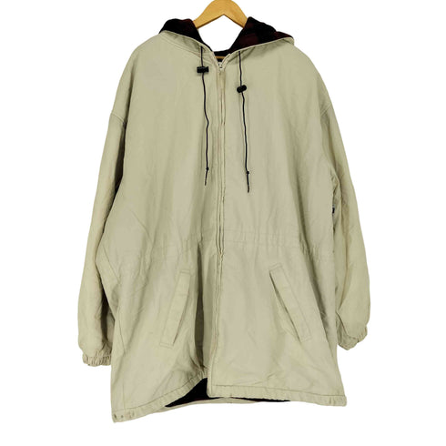 ジェイクルー J.CREW 90S 巨人タグ MADE IN USA 裏地チェックフリースジップアップハーフコート メンズ XL