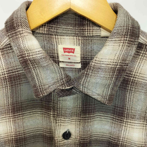 リーバイス Levis Classic Worker Plaid Long Sleeve Button-Down Flannel Shirt メンズ M