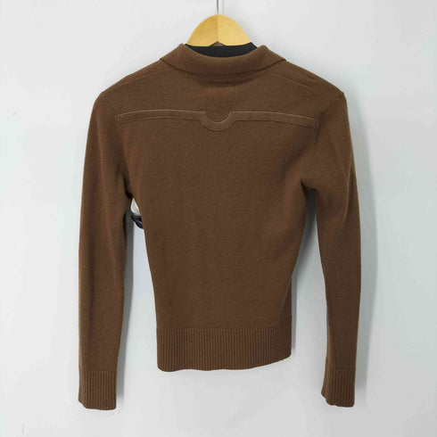 シェアースピリット SHARE SPIRIT ハラコ切替 ウールニットポロシャツ レディース JPN:36