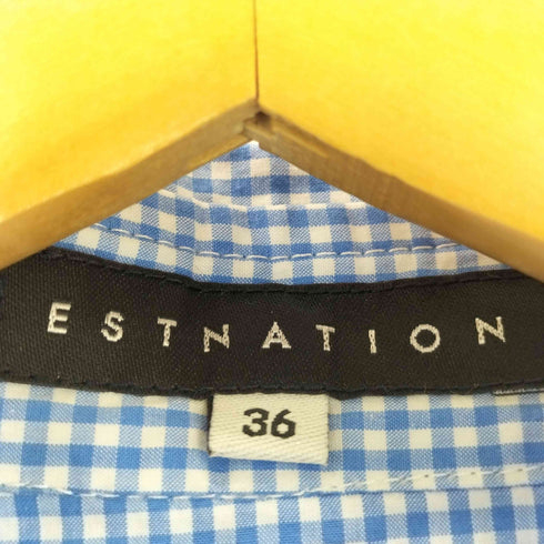 エストネーション ESTNATION ギンガムチェック長袖シャツ レディース 36