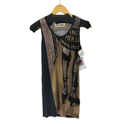 シェアースピリット SHARE SPIRIT y2k A FINGER TO HER LIPS タンクトップ レディース JPN:36