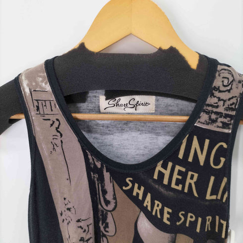 シェアースピリット SHARE SPIRIT y2k A FINGER TO HER LIPS タンクトップ レディース JPN:36